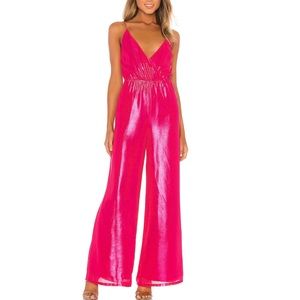NWT hot pink lovers + friends jumpsuit